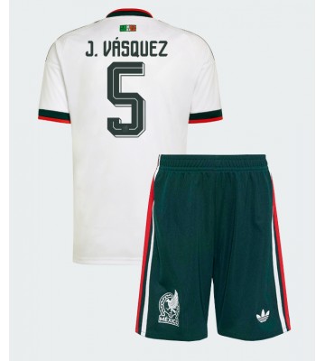 Mexico Johan Vasquez #5 Udebanetrøje Børn VM 2026 Kortærmet (+ Korte bukser)